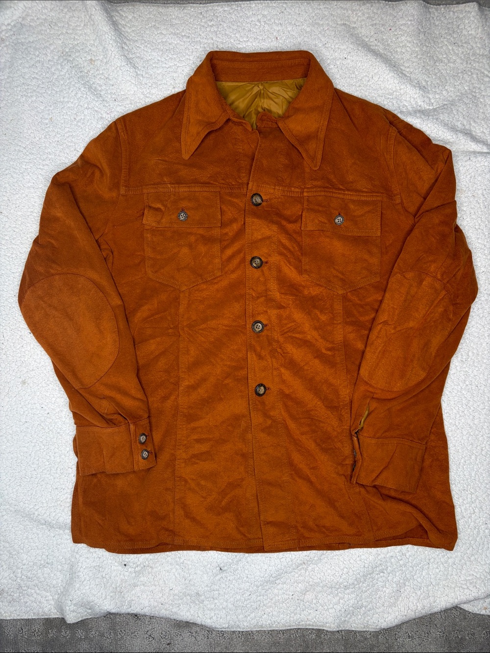 Vintage Hartman-Mockel Brown Suede Shirt: Size Large